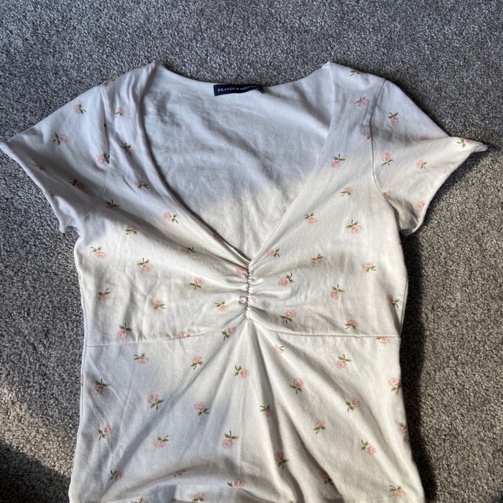 White floral Gina top - Picture 2 of 4